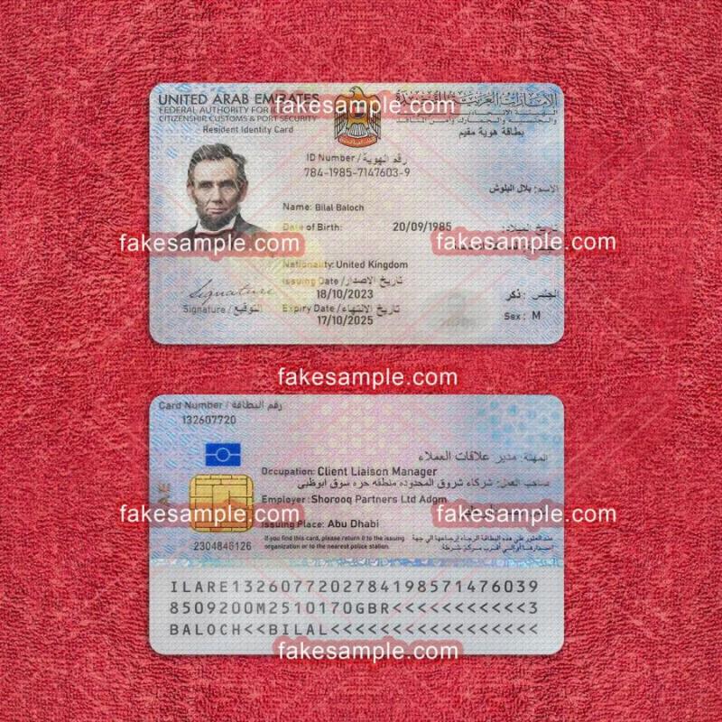 Poland Residence Card Fake Template