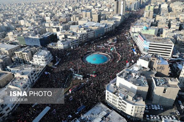 رجوع ۵۹۷ نفر به نیروهای اورژانس طی مراسم خاكسپاری پیكر شهید سلیمانی
